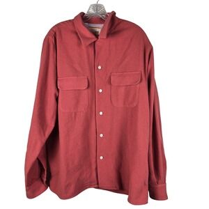 Levi's‎ Vintage Styled Wool Blend Shirt Jacket Men's Large Rust Orange Workwear